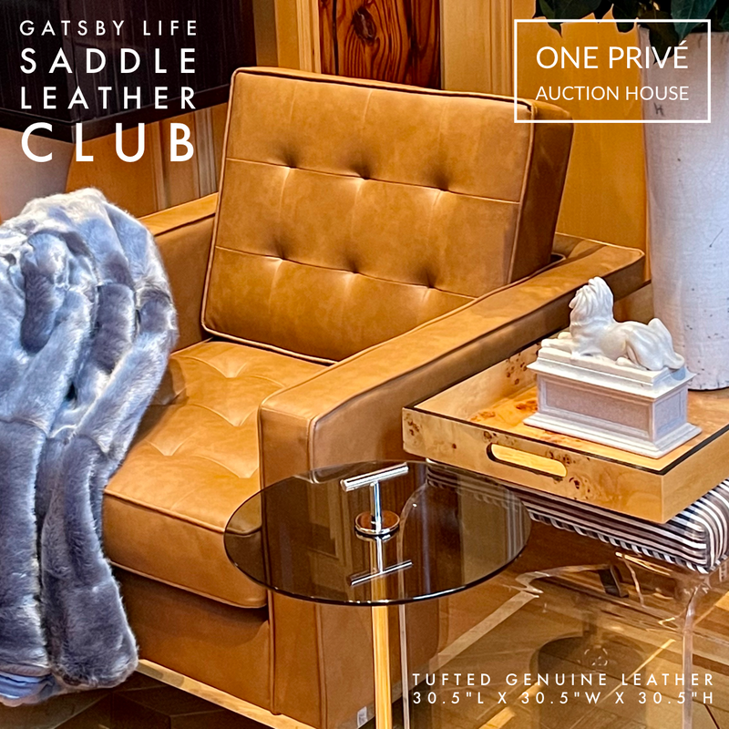 Saddle Tufted Leather Club Chair | Single Seater | Mid-Century Modern