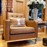 Saddle Tufted Leather Club Chair | Single Seater | Mid-Century Modern