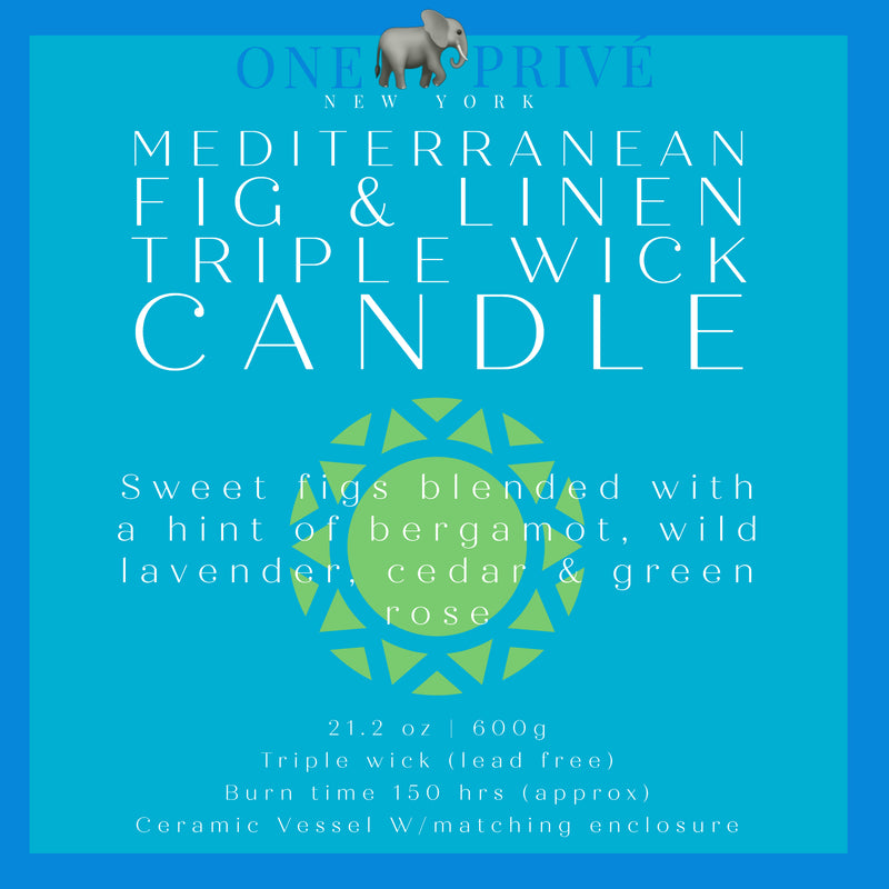 fig and linen triple wick candle banner